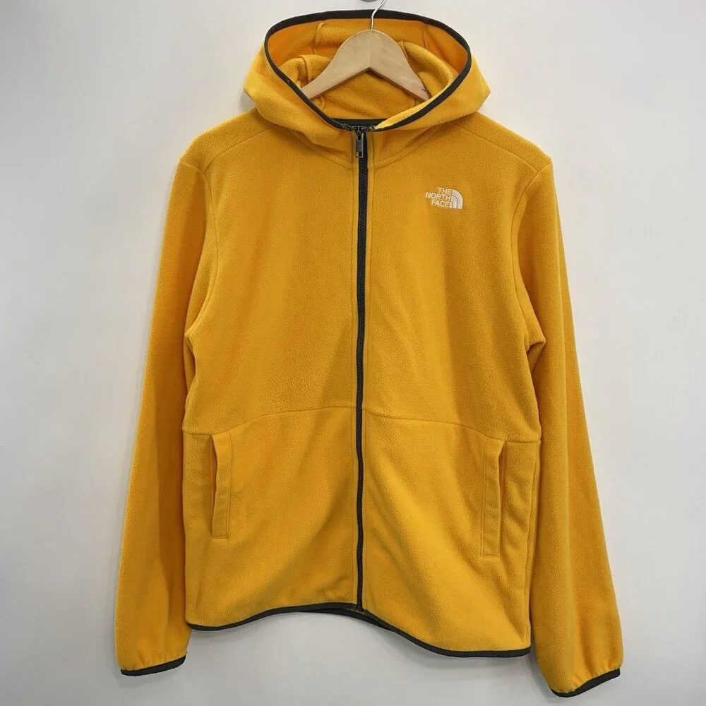 The North Face Teen Glacier Full Zip Hooded Jacket Fleece Yellow Kids‎ XXL 18-20